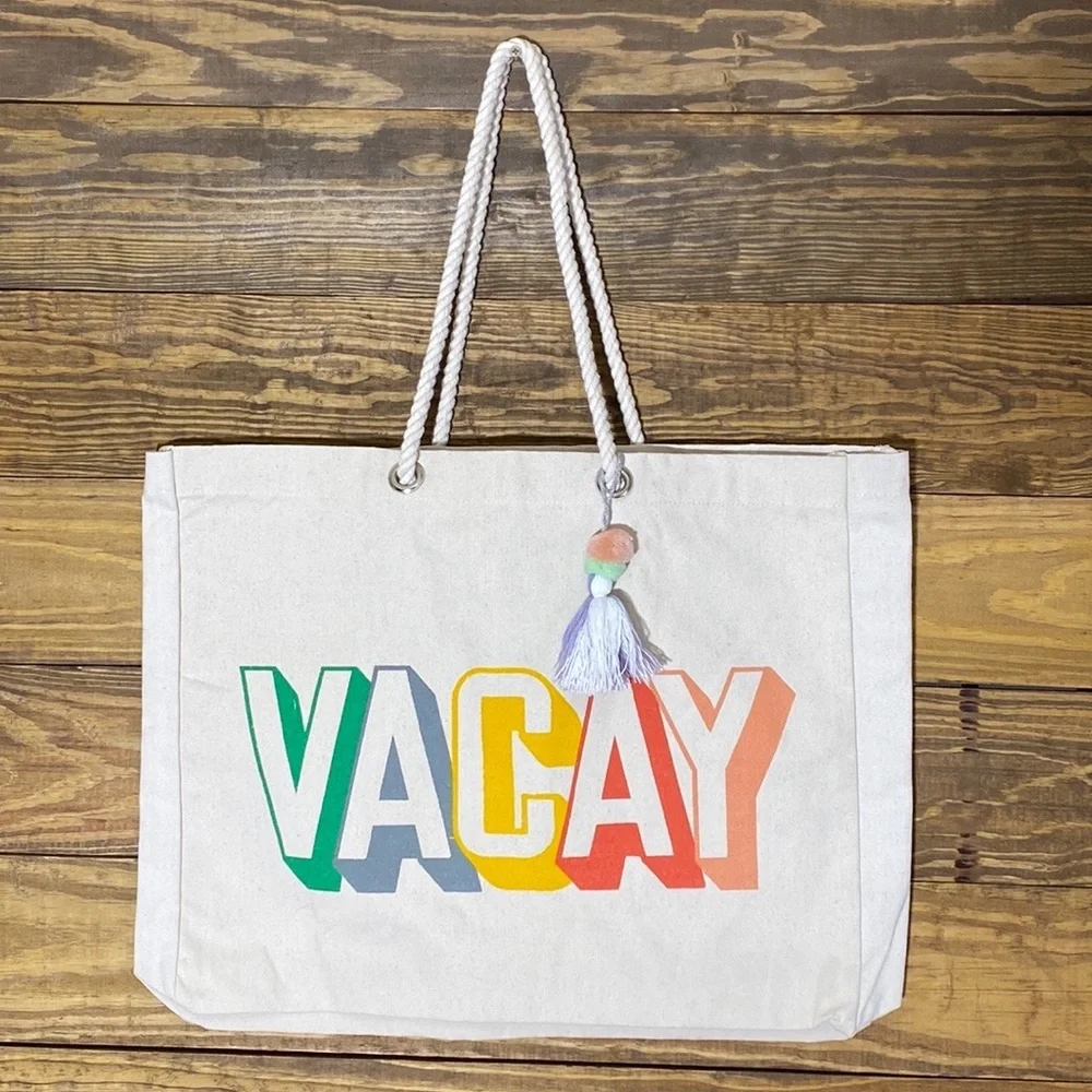 Canvas Beach Tote - Picture 1 of 7
